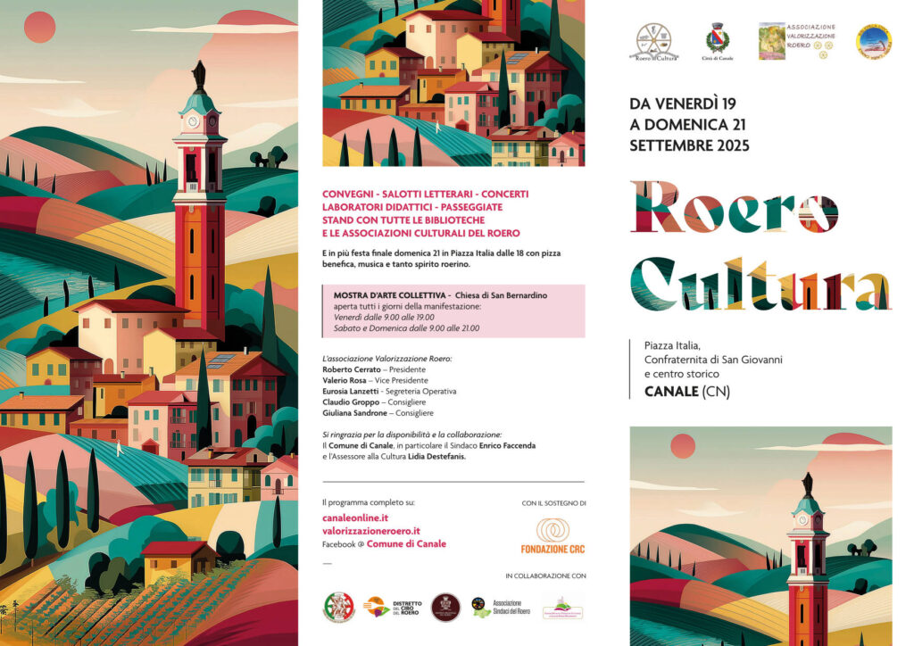 Roero Cultura 2025 a Canale Convegni salotti letterari concerti